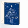 Karte - Silberne Weihnachten - Weihnachtskarte Karte - Silberne Weihnachten - Weihnachtskarte