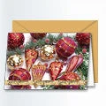 Karte - Goldene Christbaumkugeln - Weihnachtskarte Karte - Goldene Christbaumkugeln - Weihnachtskarte