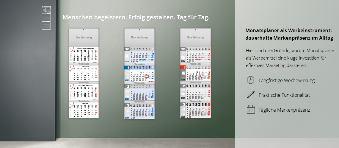 4-Monatskalender 2025 mit Werbeaufdruck  WALTER Medien