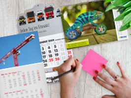 Wir erstellen individuelle Kalender nach Ihren Vorgaben